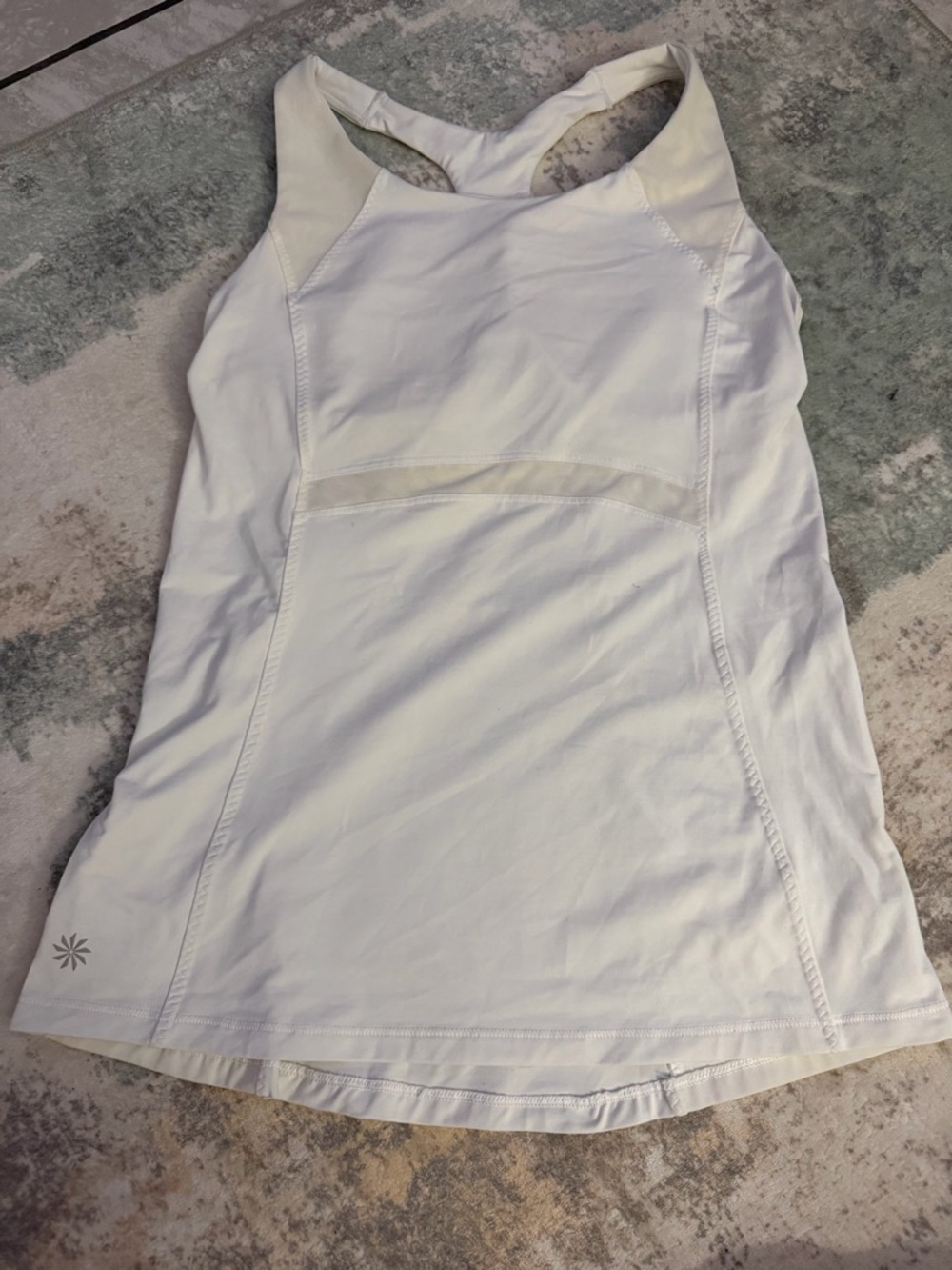 Athleta White Racerback Tank Top